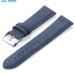 Bracelet 22 mm Nylon montre Bleu Ardillon