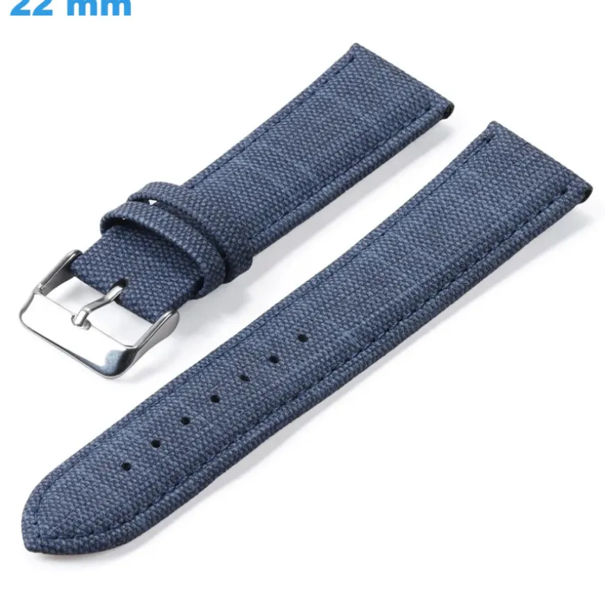Bracelet 22 mm Nylon montre Bleu Ardillon