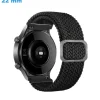 Bracelet 22 mm Nylon Noir de montre boucle Sangle