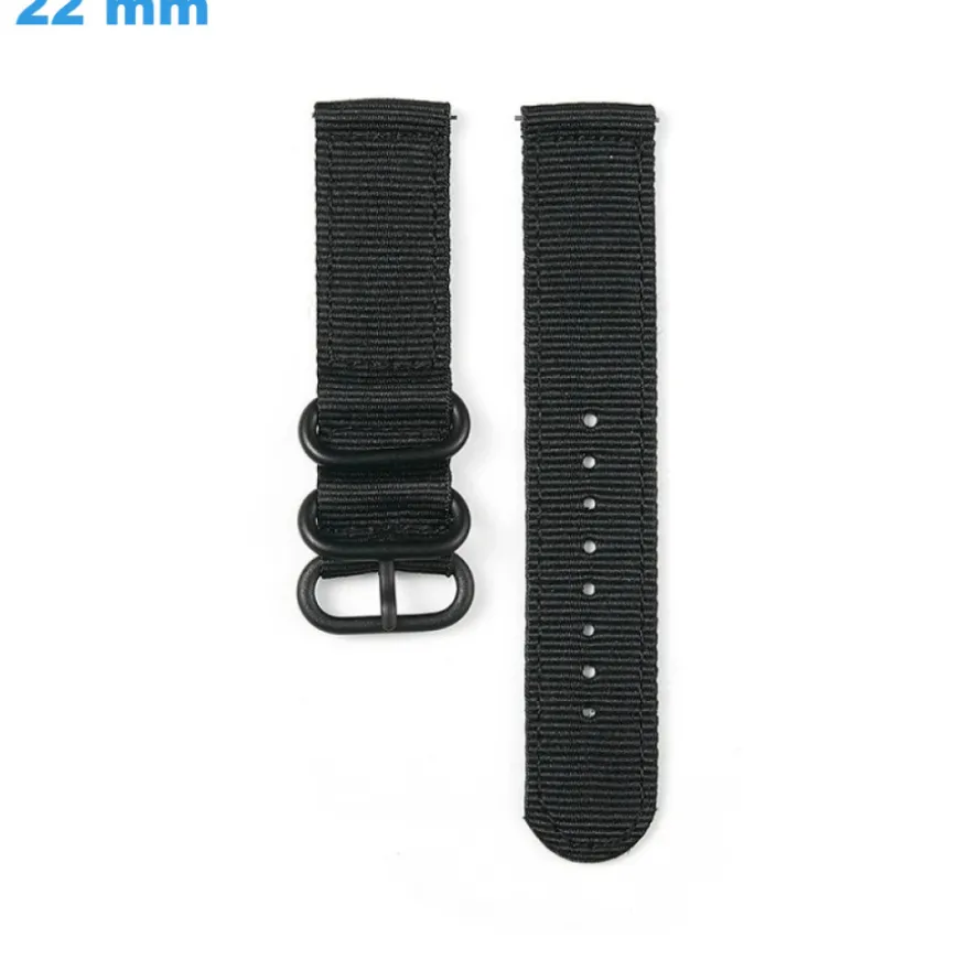 Bracelet 22 mm Nylon Noir montre