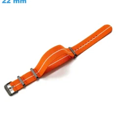 Bracelet 22 mm Nylon Orange de montre boucle Ardillon