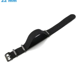 Bracelet 22 mm Nylon pour montre Noir