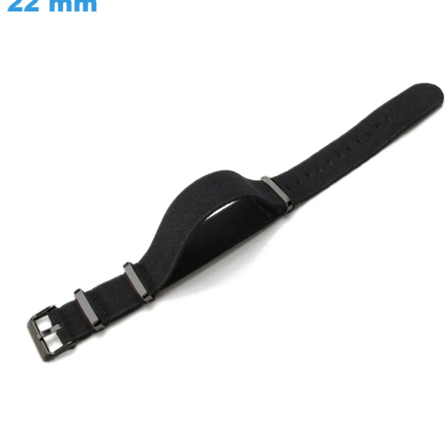 Bracelet 22 mm Nylon pour montre Noir