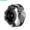 Bracelet 20 mm Nylon pour montre Noir et Blanc boucle Sangle