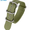 Bracelet 20 mm Nylon pour montre Vert Ardillon