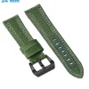 Bracelet 24 mm Nylon Vert pour montre Ardillon