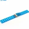 Bracelet 22 mm Plastique Transparent et Bleu de montre