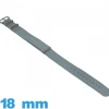Bracelet 18 mm pour montre Gris Nato Nylon