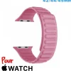 Bracelet 42 mm Rose montre pour Apple Watch Cuir Micro Fibre