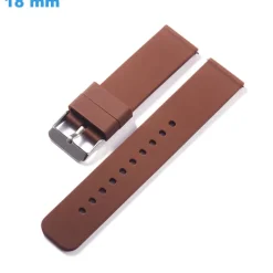 Bracelet 18 mm Silicone Ardillon pour montre Brun
