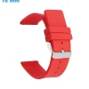 Bracelet 16 mm Silicone Ardillon montre Rouge