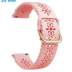 Bracelet 20 mm Silicone Ardillon montre Rose
