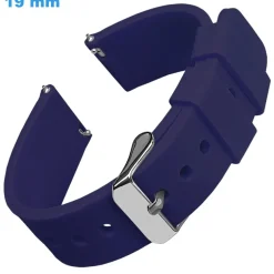 Bracelet 19 mm Silicone Ardillon pour montre Bleu