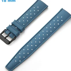 Bracelet 18 mm Silicone Bleu pour montre Ardillon
