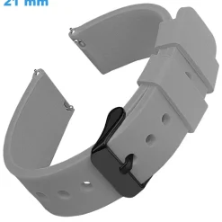 Bracelet 21 mm Silicone de montre Gris Ardillon