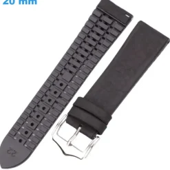 Bracelet 20 mm Silicone montre Noir