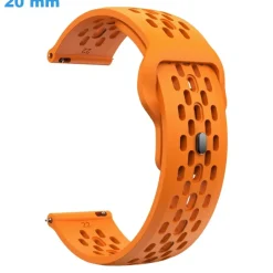 Bracelet 20 mm Silicone Orange de montre