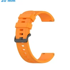 Bracelet 20 mm Silicone Orange de montre