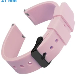 Bracelet 21 mm Silicone Rose montre boucle Ardillon