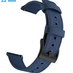 Bracelet 22 mm Tissu Bleu de montre
