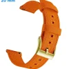 Bracelet 20 mm Tissu Orange pour montre fermoir Ardillon