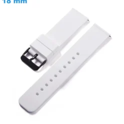 Bracelet montre Blanc 18 mm Silicone