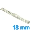Bracelet Montre 1.8 cm Acier Argenté avec bouton d'ouverture