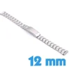 Bracelet montre en acier argenté 12 mm