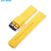 Bracelet montre Jaune 24 mm Silicone Ardillon