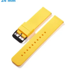 Bracelet montre Jaune 24 mm Silicone Ardillon