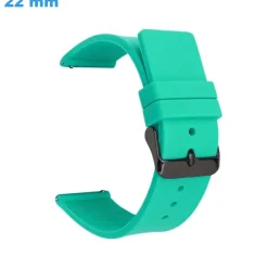 Bracelet montre 22 mm Caoutchouc Bleu boucle Ardillon