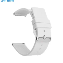 Bracelet montre 24 mm Silicone boucle Ardillon Blanc