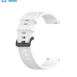 Bracelet montre 22 mm Silicone boucle Ardillon Blanc