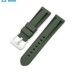 Bracelet montre 22 mm Silicone fermoir Ardillon Vert