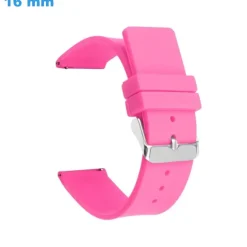 Bracelet montre 16 mm Silicone Rose fermoir Ardillon