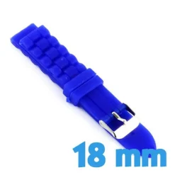 Bracelet montre pas cher boucle ardillon silicone bleu