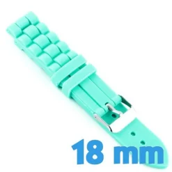 Bracelet montre pas cher silicone bleu ciel 18 mm
