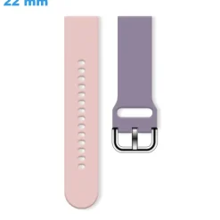 Bracelet montre Rose et Violet 22 mm Silicone boucle Ardillon