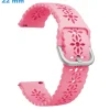 Bracelet montre Rose 22 mm Silicone Ardillon