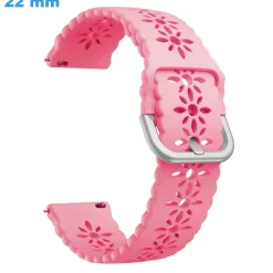 Bracelet montre Rose 22 mm Silicone Ardillon