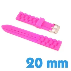 Bracelet Montre Silicone 20 mm Rose