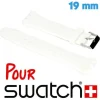 Bracelet montre Swatch Blanc Silicone lisse 19 mm