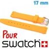 Bracelet montre Swatch pas cher 17 mm silicone orange