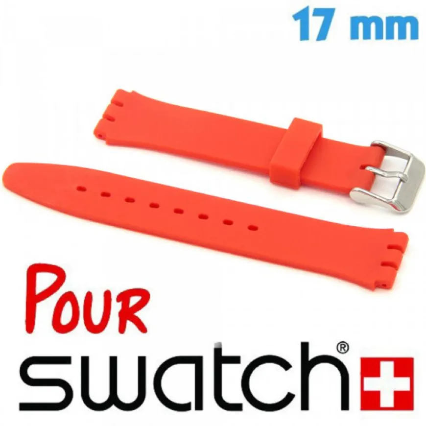 Bracelet Montre Swatch Rouge Silicone pas cher
