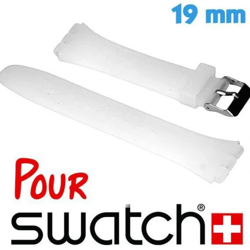 Bracelet montre Swatch Translucide Silicone lisse 1,9 cm