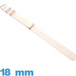 Bracelet Nato Nylon Rose 18mm de montre