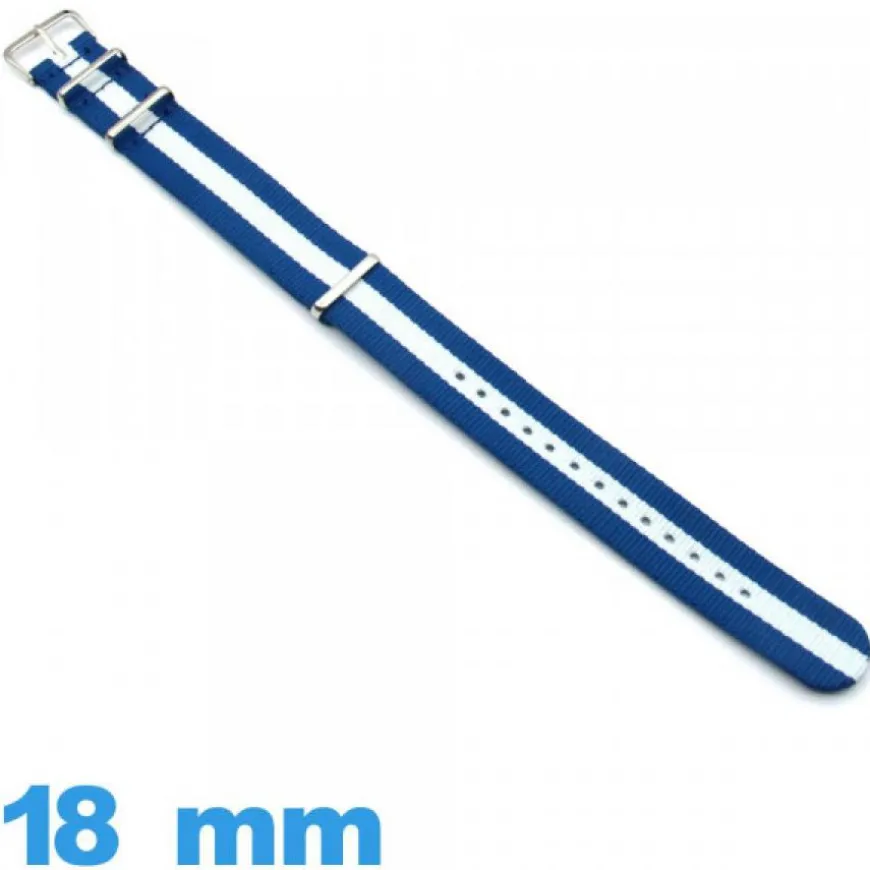 Bracelet Nato tissu Écosse 18mm pour montre