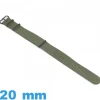 Bracelet Nylon 20mm N.A.T.O Olive montre