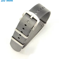 Bracelet Nylon montre Gris 20 mm