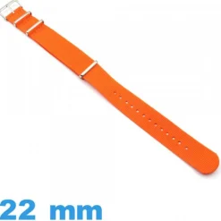 Bracelet Nylon Orange profond de montre 22mm N.A.T.O